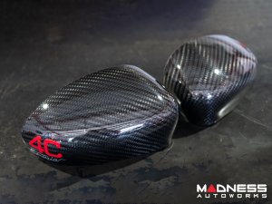 Alfa Romeo 4C Mirror Covers - Carbon Fiber - Full Replacements - 4C Furia 